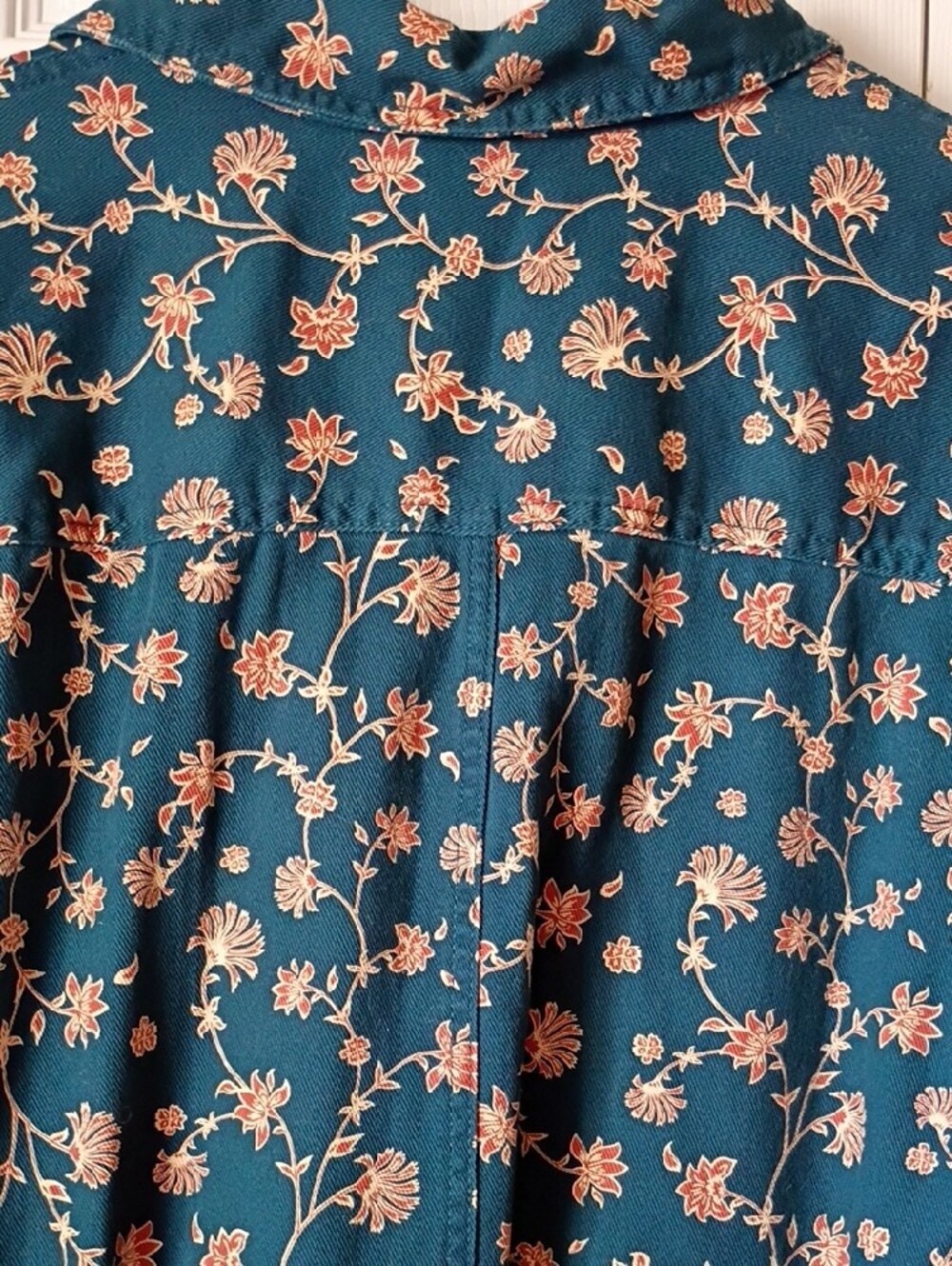 Teal Floral Utility Jumpsuit NWOT By Future Collective Size 12 - Picture 8 of 10